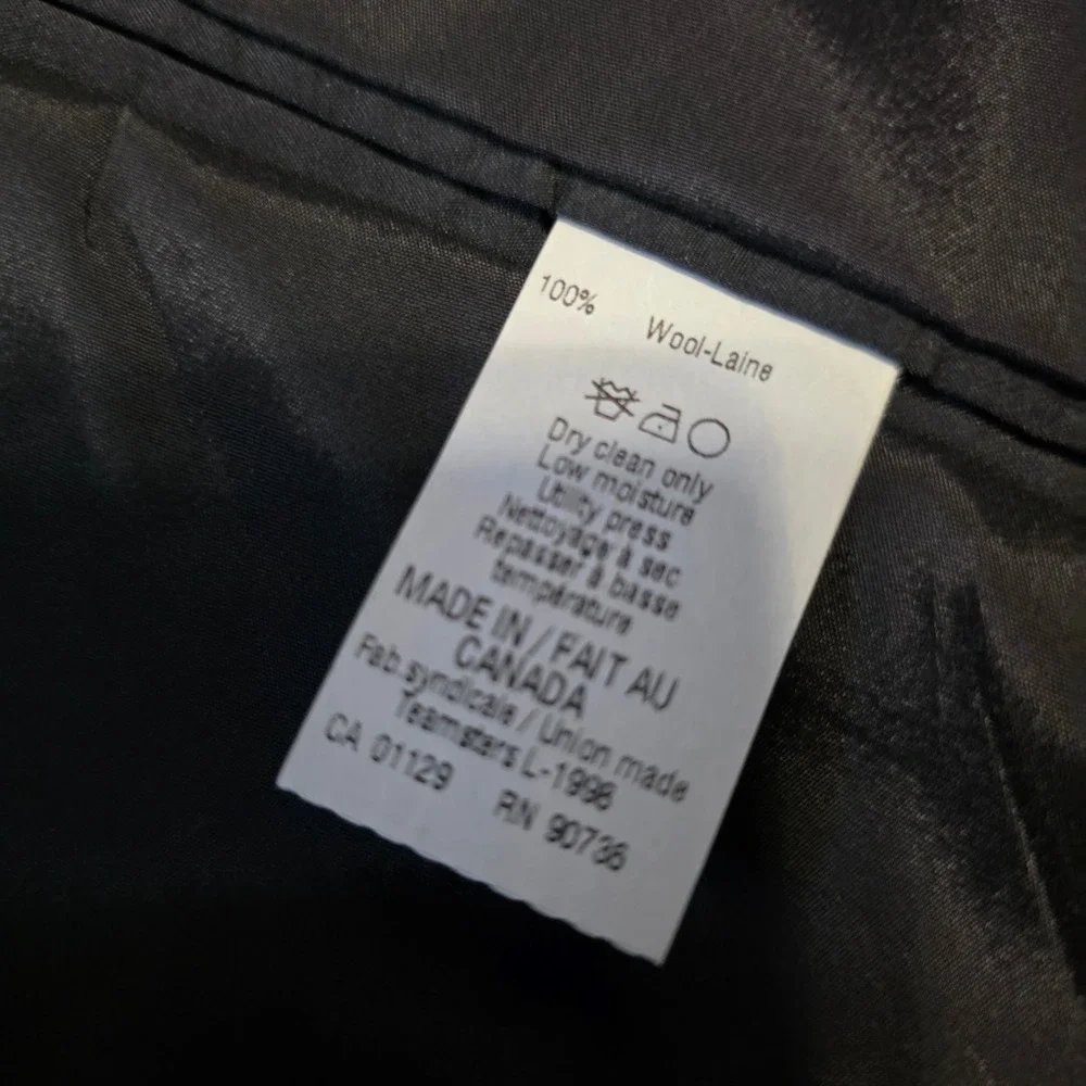 Lauren Ralph Lauren Mens 42R Charcoal Gray 100% Wool 2-Button Blazer Sport Coat